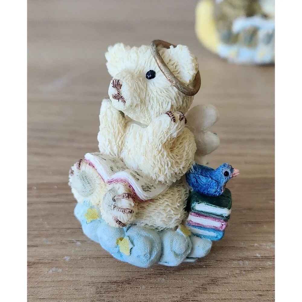 Angels Bears Vintage Decorative Miniature Resin Tea Set Popular Imports 1997
